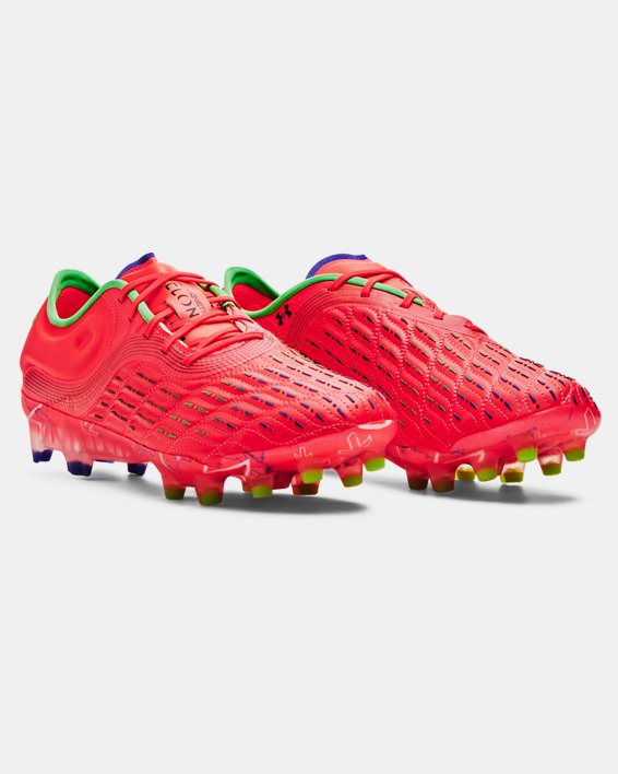 Women's UA Magnetico Elite 3 FG Soccer Cleats in Red image number 3